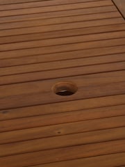 Charles Bentley Natural Garden Acacia Hardwood Oval Extendable Table - Image 5 of 5