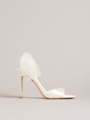 Ted Baker Natural Harinas Oversized Bow Back Sandals - Image 1 of 5