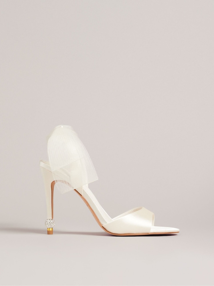 Ted Baker Natural Harinas Oversized Bow Back Sandals - Image 1 of 5
