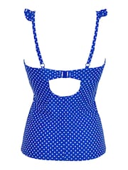 Sininen - Pour Moi Sicily Kevyesti pehmustettu Underwired Tankini Top - Kuva 4 / 4
