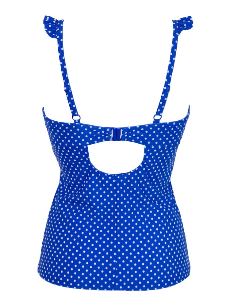 Sininen - Pour Moi Sicily Kevyesti pehmustettu Underwired Tankini Top - Kuva 4 / 4