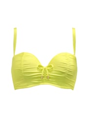 Pour Moi Yellow Santa Cruz Strapless Lightly Padded Underwired Bikini Top - Image 4 of 5