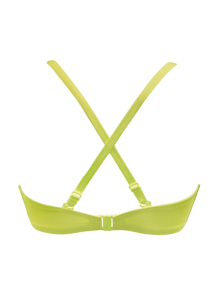 Pour Moi Yellow Santa Cruz Strapless Lightly Padded Underwired Bikini Top - Image 5 of 5