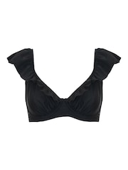 Pour Moi Black Non Padded Bermuda Padded Underwired Bikini Top - Image 4 of 5