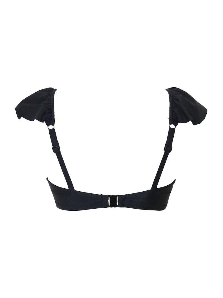 Pour Moi Black Non Padded Bermuda Padded Underwired Bikini Top - Image 5 of 5