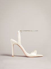 Ted Baker Natural Hedree Jewellery Strap Satin Sandals - Image 1 of 4