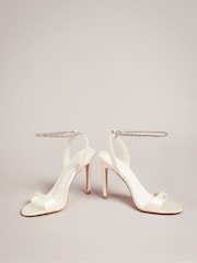 Ted Baker Natural Hedree Jewellery Strap Satin Sandals - Image 2 of 4