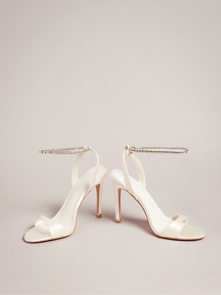 Ted Baker Natural Hedree Jewellery Strap Satin Sandals - Image 2 of 4