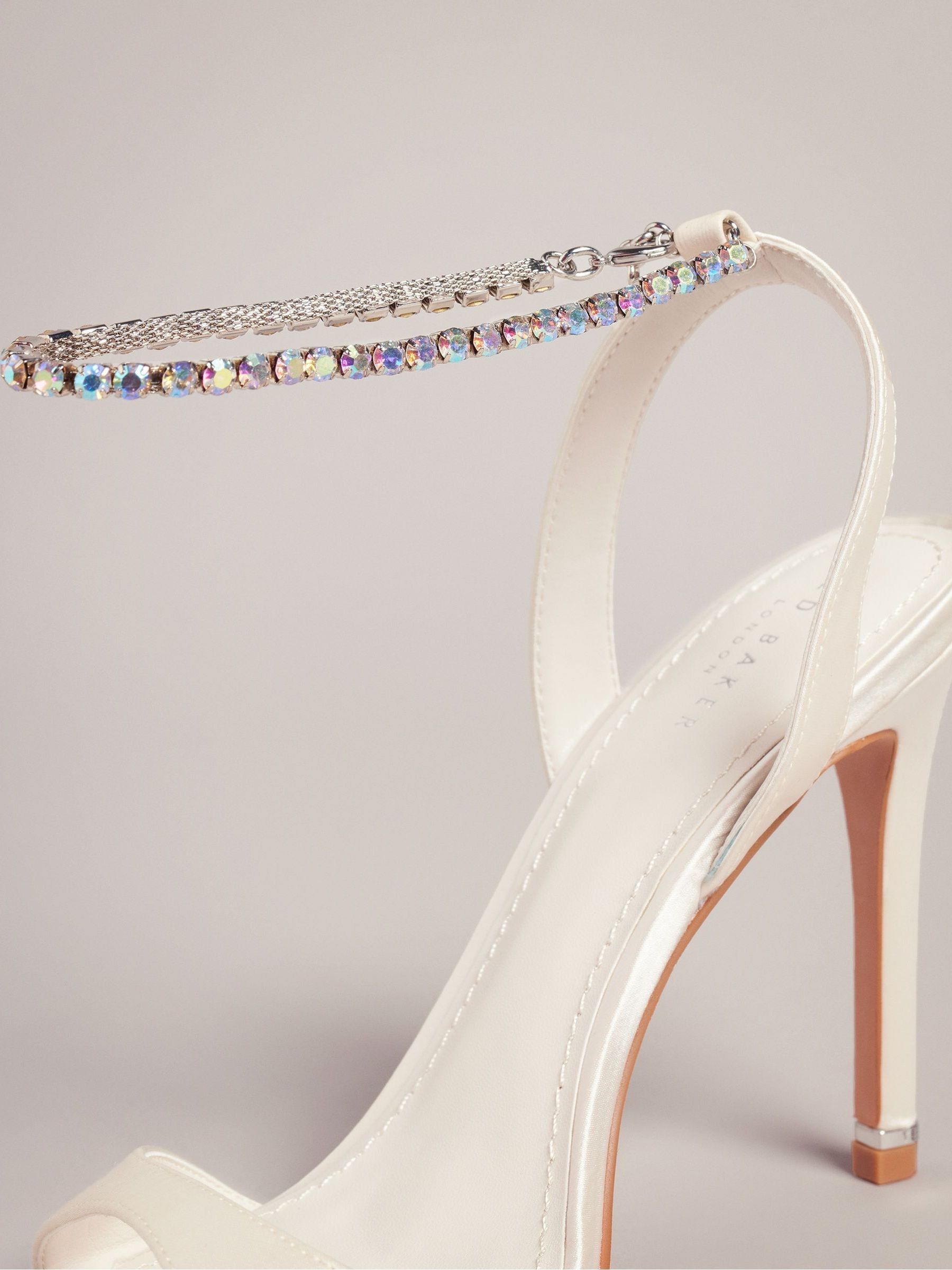 Buy Ted Baker Natural Hedree Jewellery Strap Satin Sandals