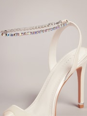 Ted Baker Natural Hedree Jewellery Strap Satin Sandals - Image 4 of 4