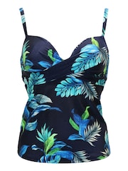 Pour Moi Dark Blue Palermo Underwired Padded Tankini - Image 3 of 4
