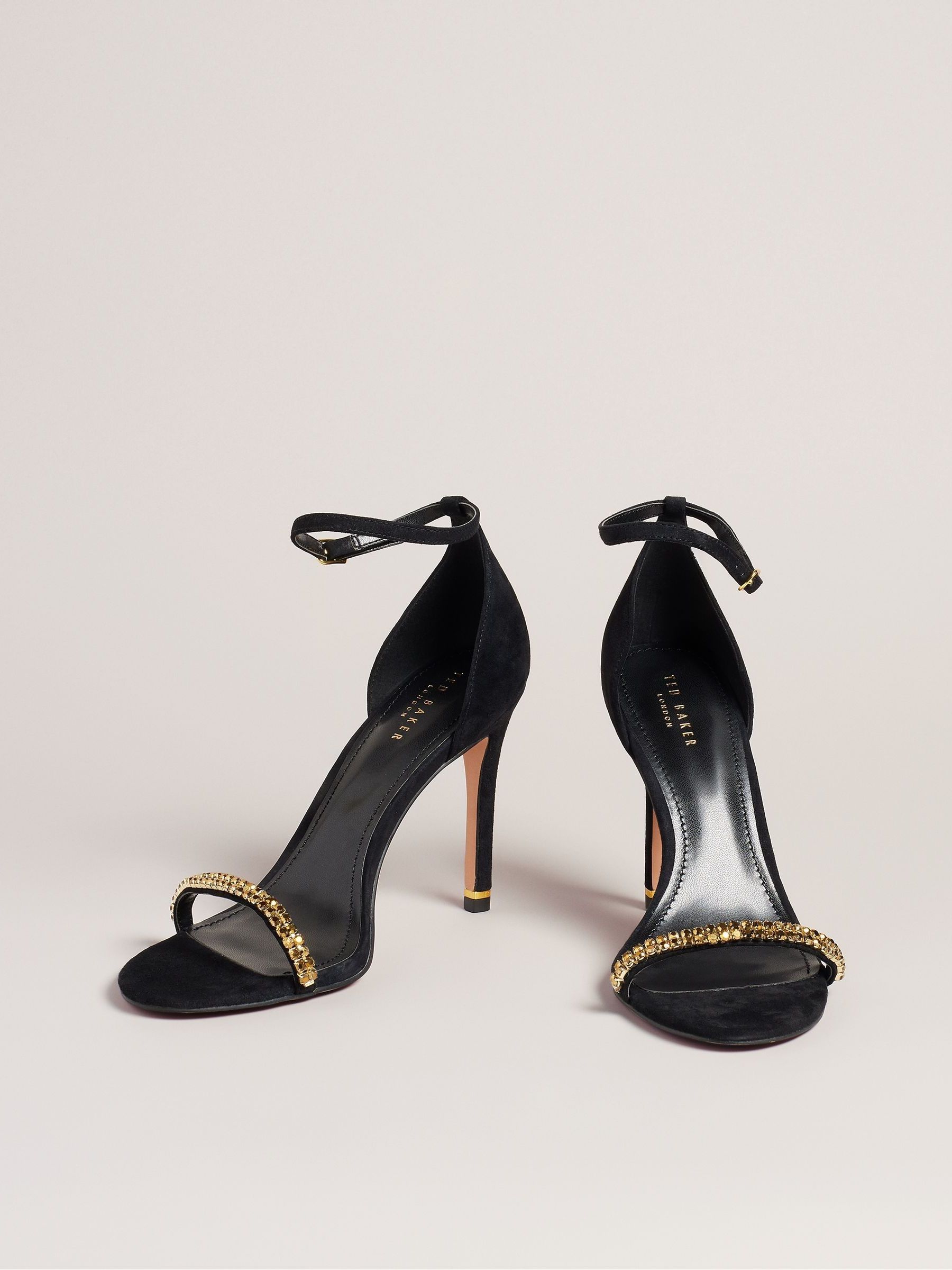 Acheter Or noir Ted Baker Sandales a talons et bracelet en cristal Helenni from Next Luxembourg
