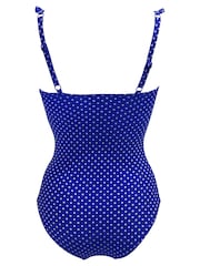 Pour Moi Blue Sicily Tummy Control Frill Swimsuit - Image 5 of 5