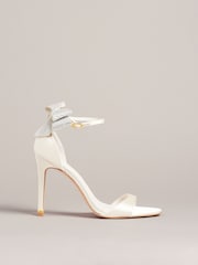 Ted Baker Natural Hemary Satin Crystal Bow Back Sandals - Image 1 of 4