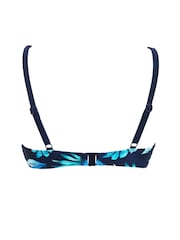 Pour Moi Blue Chrome Palermo Underwired Non Padded Bikini Top - Image 4 of 4