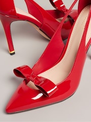 Ted Baker Red Orliney Patent Bow 100mm Cut-Out Detail Courts - Image 4 of 5