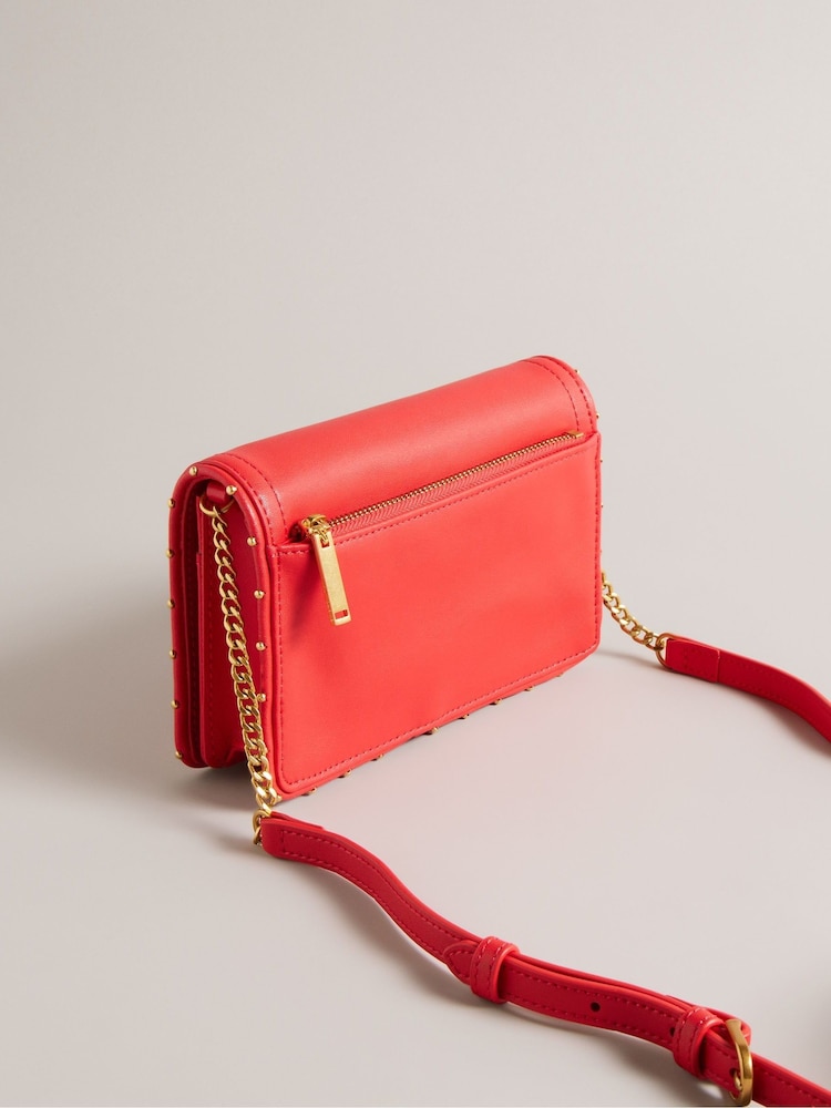 Ted Baker Orange Studded Edge Leather Kahnisa Purse - Image 2 of 5