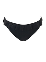 Pour Moi Black High Leg Bermuda Frill Bikini Briefs - Image 3 of 4