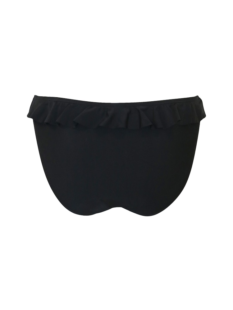 Pour Moi Black High Leg Bermuda Frill Bikini Briefs - Image 4 of 4
