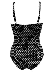 Pour Moi Black Sicily Tummy Control Frill Swimsuit - Image 4 of 4