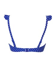 Pour Moi Blue Padded Sicily Longline Underwired Bikini Top - Image 4 of 4