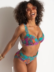 Pour Moi Purple Padded Venice Beach Underwired Lightly Padded Bikini Top - Image 2 of 4