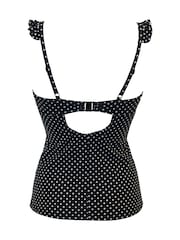 Musta - Pour Moi Sicily Kevyesti pehmustettu Underwired Tankini Top - Kuva 4 / 4