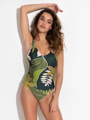 Pour Moi Green Dolce Vita Non Wired Tummy Control Swimsuit - Image 2 of 4