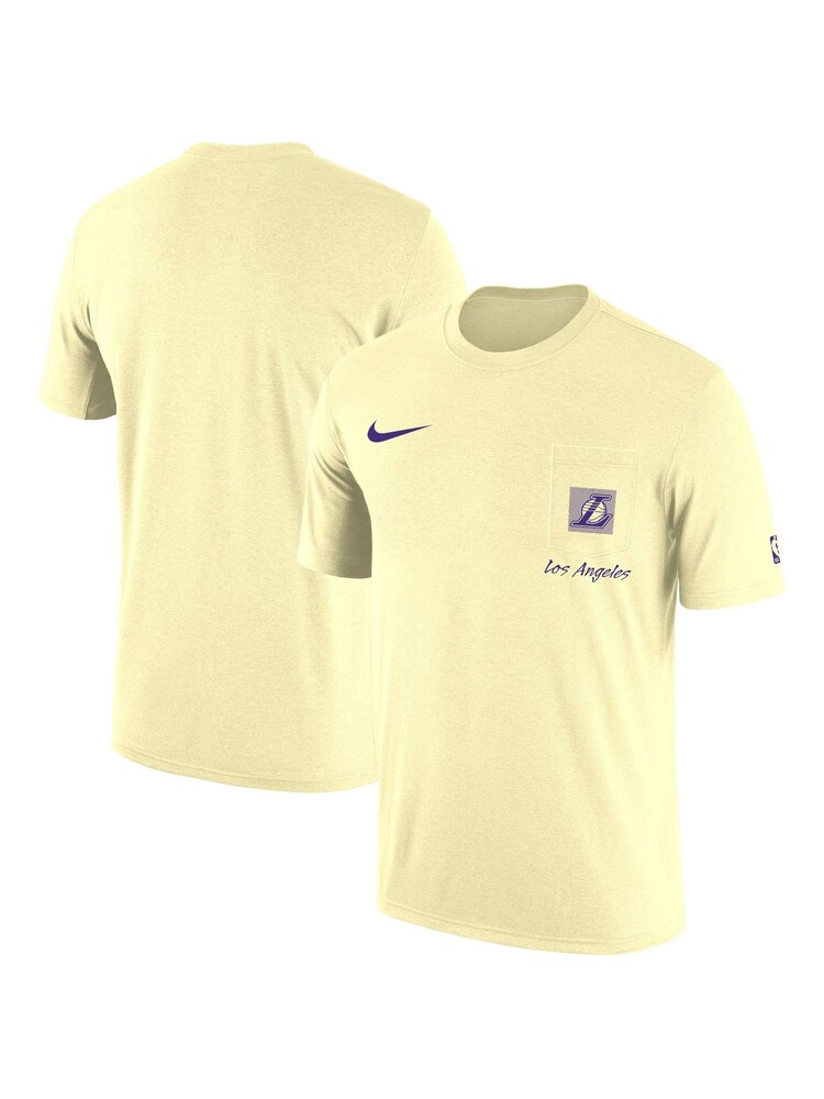 Fanatics Yellow NBA Los Angeles Lakers Courtside Max 90 100% Cotton T-Shirt - Image 1 of 1 Fanatics Yellow NBA Los Angeles Lakers Courtside Max 90 100% Cotton T-Shirt - Image 1 of 1