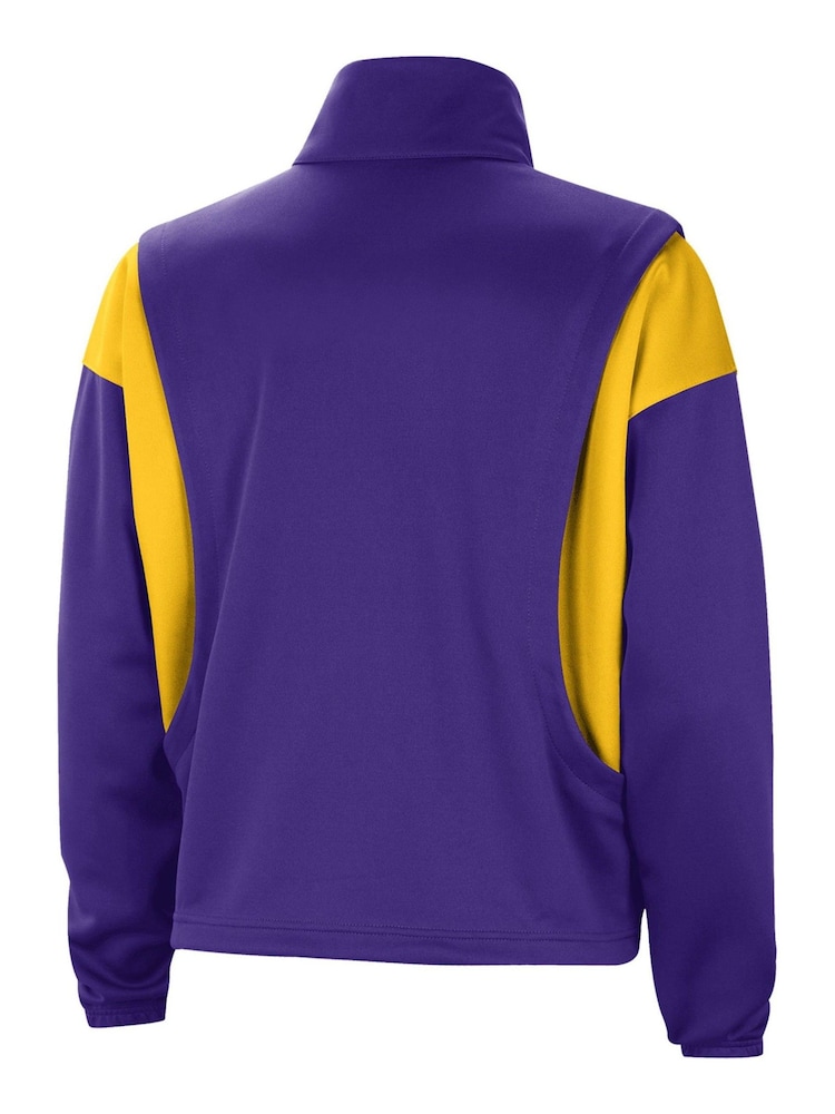 Fanatics Blue NBA Los Angeles Lakers Retro Fly Jacket Womens - Image 3 of 3