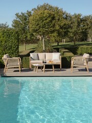 Maze Taupe Garden Martinique 2 Seat Sofa Set - Image 1 of 6