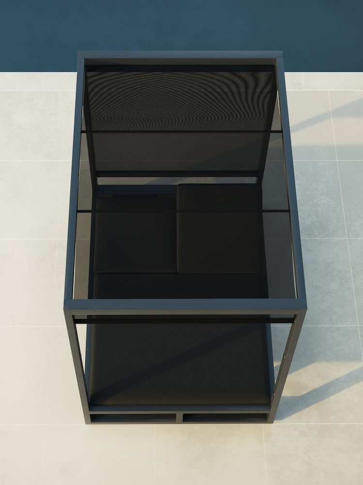 Maze Charcoal Garden Allure Cabana Double Sunlounger - Image 2 of 4