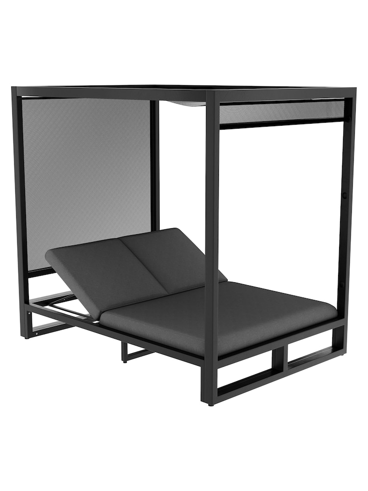 Maze Charcoal Garden Allure Cabana Double Sunlounger - Image 4 of 4