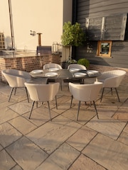 Maze Oatmeal Garden Ambition 6 Seat Oval Dining Set - Image 3 of 6