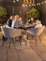 Maze Oatmeal Garden Ambition 6 Seat Oval Dining Set - Image 4 of 6