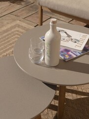 Maze Taupe Garden Martinique Wood Corner Sofa Set - Image 4 of 6
