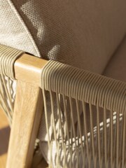 Maze Taupe Garden Martinique Wood Corner Sofa Set - Image 5 of 6