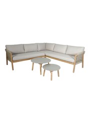 Maze Taupe Garden Martinique Wood Corner Sofa Set - Image 6 of 6
