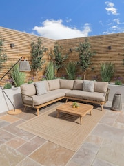 Maze Sandstone Garden Bali Rope Weave Corner Sofa Set - Image 1 of 6