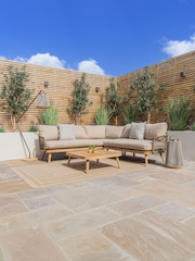 Maze Sandstone Garden Bali Rope Weave Corner Sofa Set - Image 2 of 6