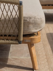 Maze Sandstone Garden Bali Rope Weave Corner Sofa Set - Image 3 of 6