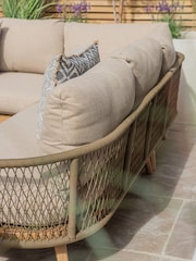 Maze Sandstone Garden Bali Rope Weave Corner Sofa Set - Image 4 of 6