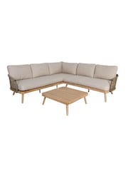 Maze Sandstone Garden Bali Rope Weave Corner Sofa Set - Image 6 of 6