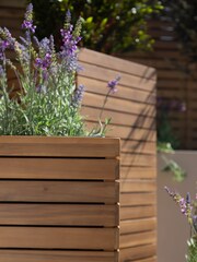 Maze Acacia Wood Garden Bali Medium Planter - Image 5 of 6