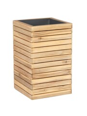 Maze Acacia Wood Garden Bali Medium Planter - Image 6 of 6