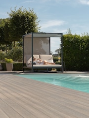 Maze Oatmeal Garden Allure Cabana Double Sunlounger - Image 2 of 6