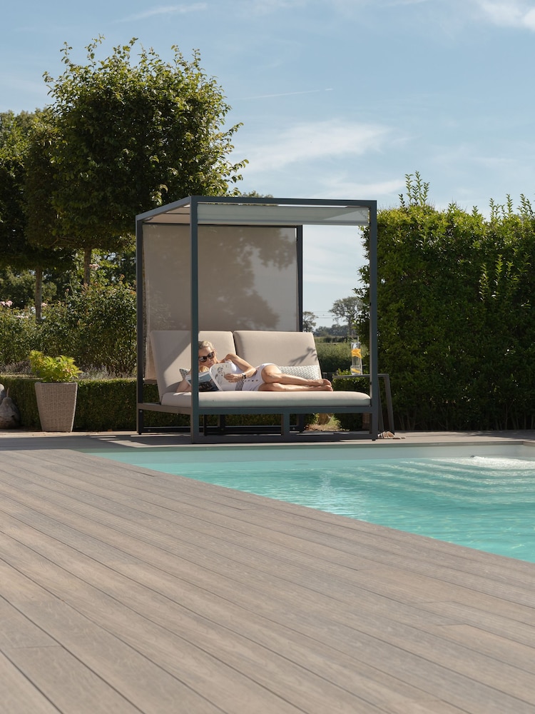 Maze Oatmeal Garden Allure Cabana Double Sunlounger - Image 2 of 6