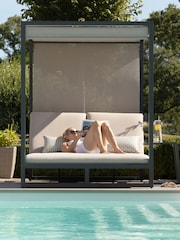 Maze Oatmeal Garden Allure Cabana Double Sunlounger - Image 3 of 6