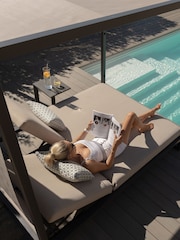 Maze Oatmeal Garden Allure Cabana Double Sunlounger - Image 4 of 6