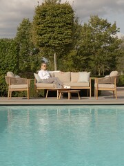 Maze Light Brown Garden Porto 5 Piece Sofa and Table Set - Image 1 of 6
